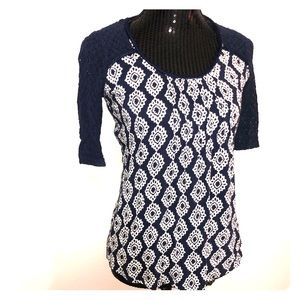 Lucky Brand 1/2 Sleeve Top